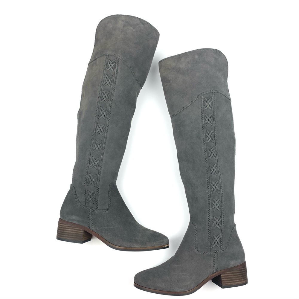 Vince Camuto Kreesell Grey Knee High Boot 7.5 NWOB